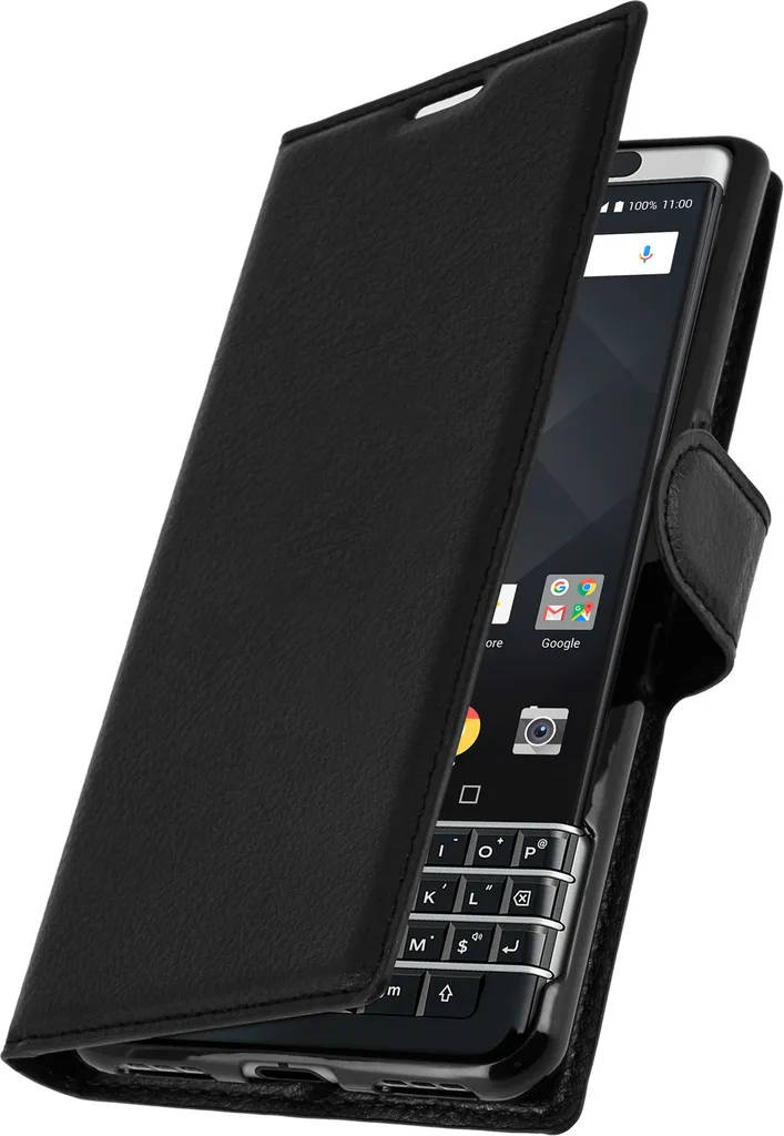 Custodia Flip BlackBerry Keyone Avizar Nera con Funzione Stand | Compra Ora