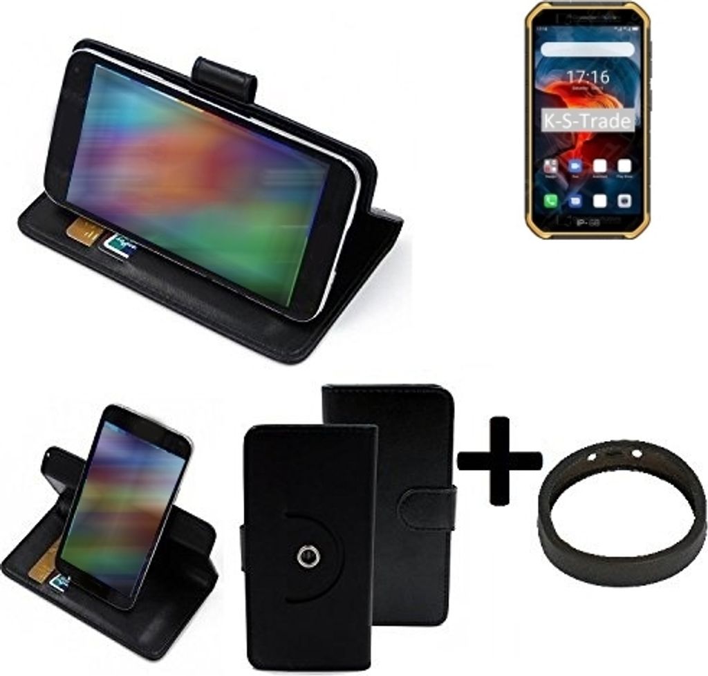 K-S-Trade Case Schutz Hülle kompatibel mit Ulefone Armor X7 Pro + Bumper Handy Hülle Flipcase Smartphone Cover Handy Schutz Tasche Walletcase