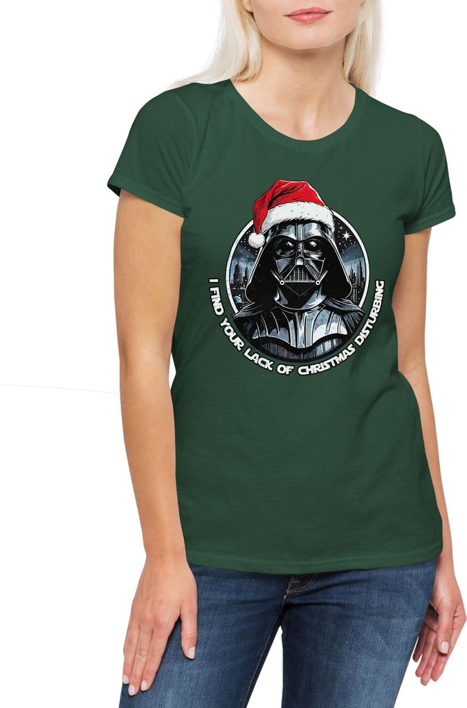 Urban Backwoods Disturbing Christmas, Damen T-Shirt, Farbe: Grün, Größe: M