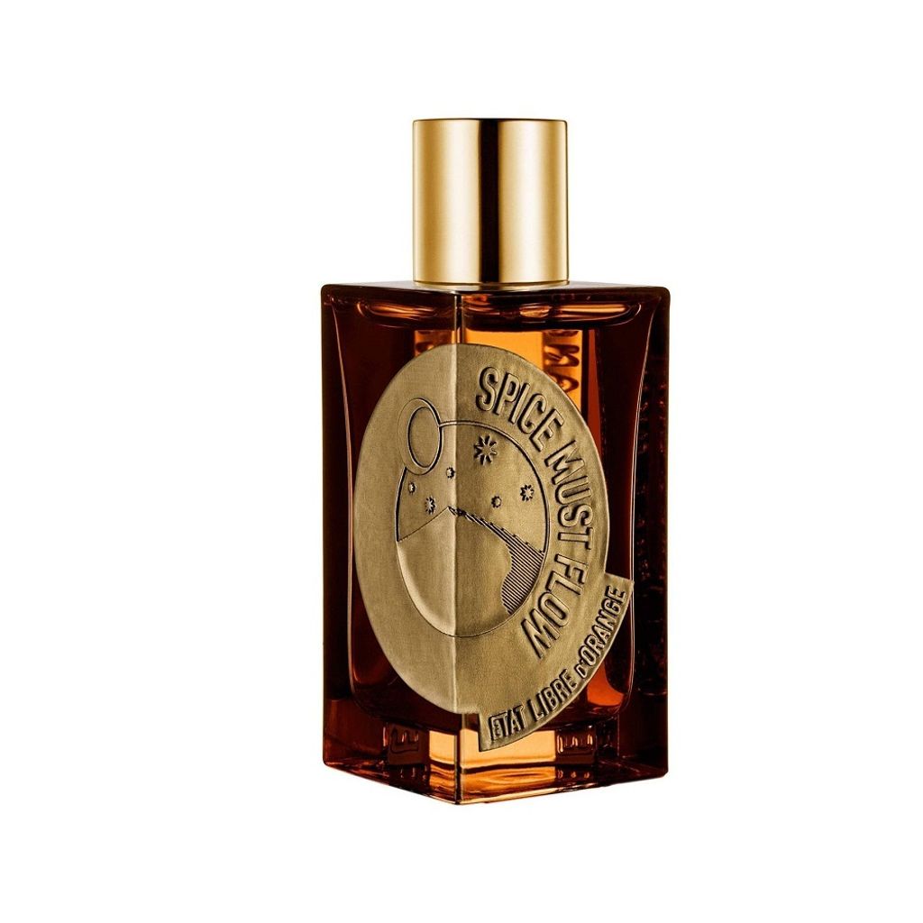 A bottle of perfume on a white background.
