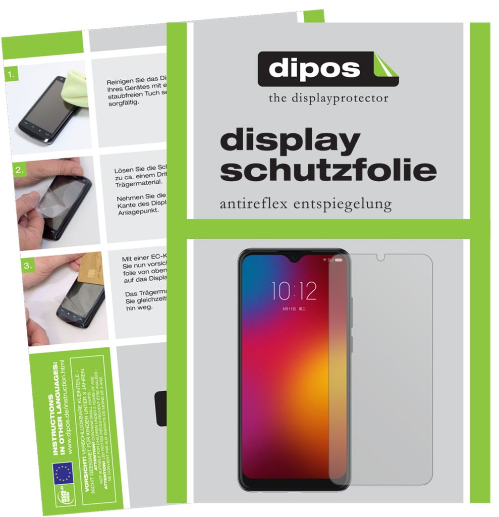 2x Schutzfolie für Lenovo K11 matt Displayschutzfolie Folie Display Schutz dipos