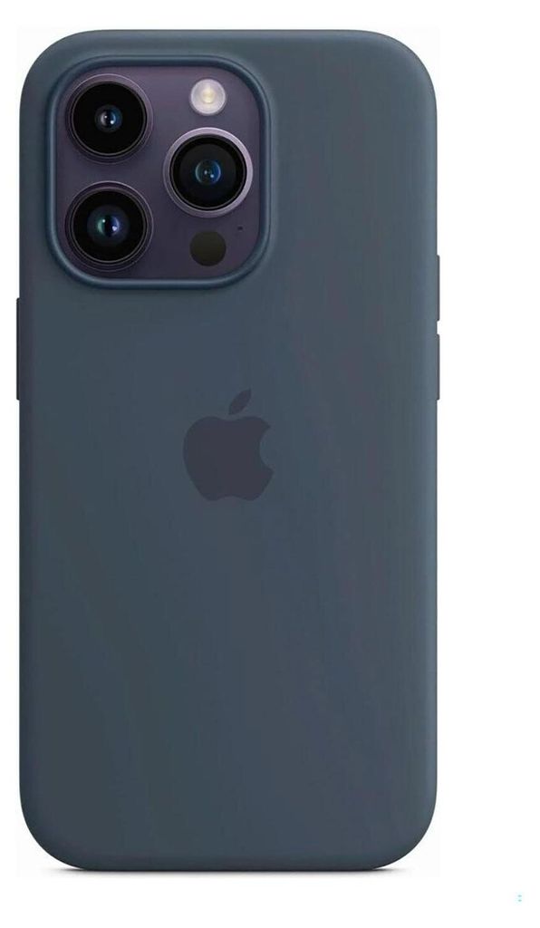 Apple iPhone 14 Pro Silikon Case mit Magsafe - Sturmblau
