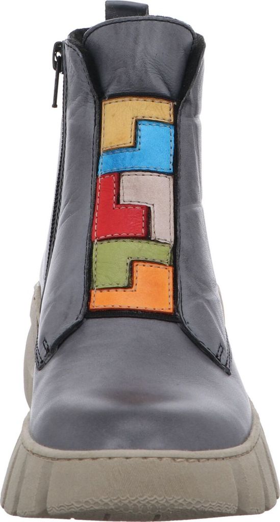 Gemini Damen Stiefelette geometrische Formen Reißverschluss Profilsohle 033309-02, Größe:39 EU, Farbe:Grau