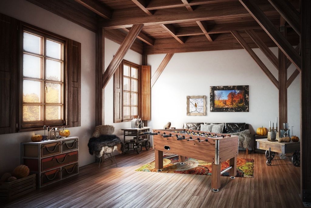 Tischkicker Profi Soccer Deluxe - Holzdekor Produktbild 5