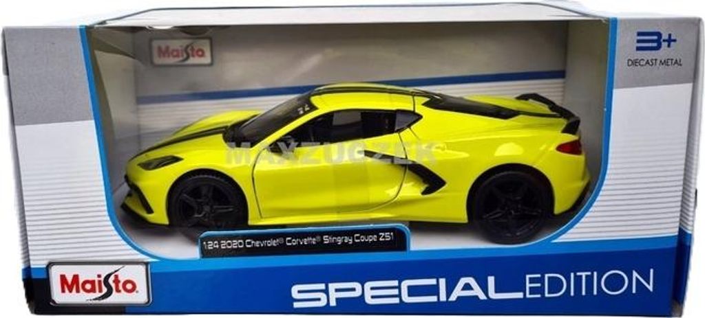 Maisto 31527 Chevrolet Corvette Stingray C8 2020 gelb 1:24 Produktbild 