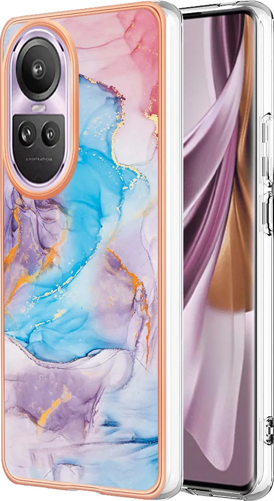 Custodia Bumper Antiurto Oppo Reno10 Pro 5G - Silicone TPU Blu