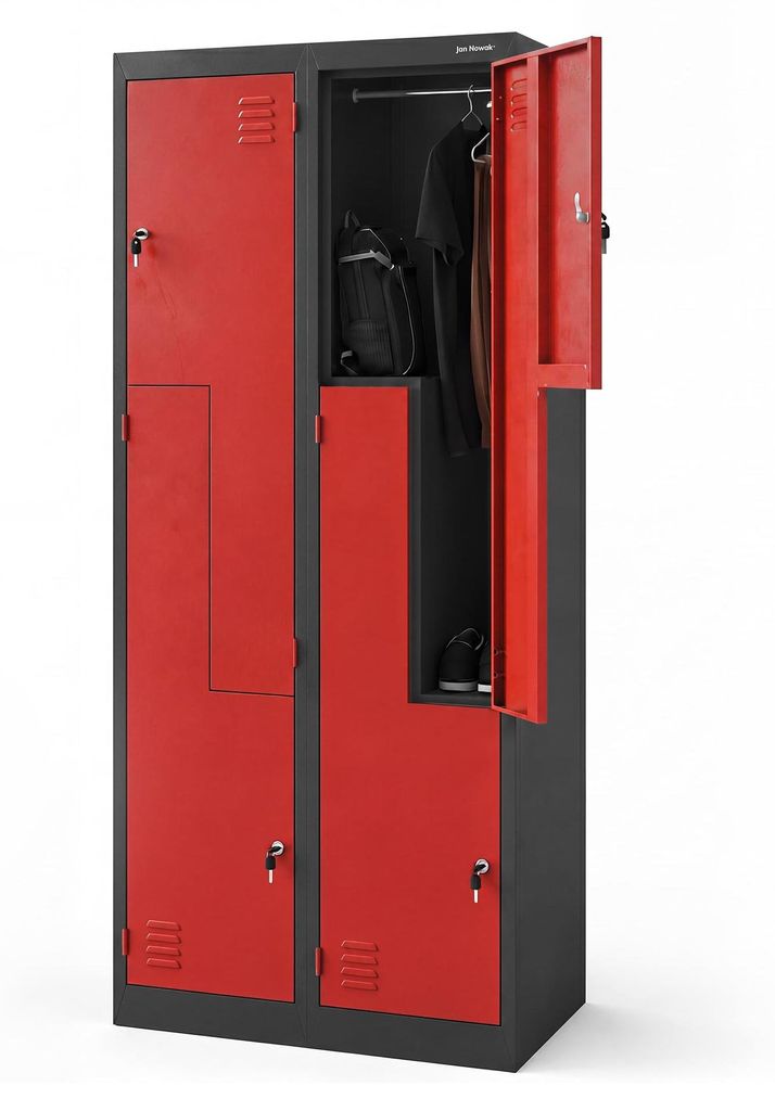 Armadio Jan Nowak Z02, armadietto con 4 scomparti, armadio Immagine del prodotto 