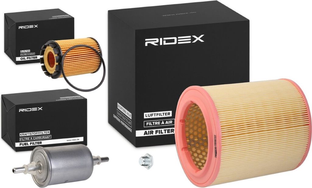 RIDEX Filterset Inspektionspaket Filtersatz passend für PEUGEOT 306 Schrägheck (7A, 7C, N3, N5) 106 I (1A, 1C) 306 (7B, N3, N5) für CITROËN