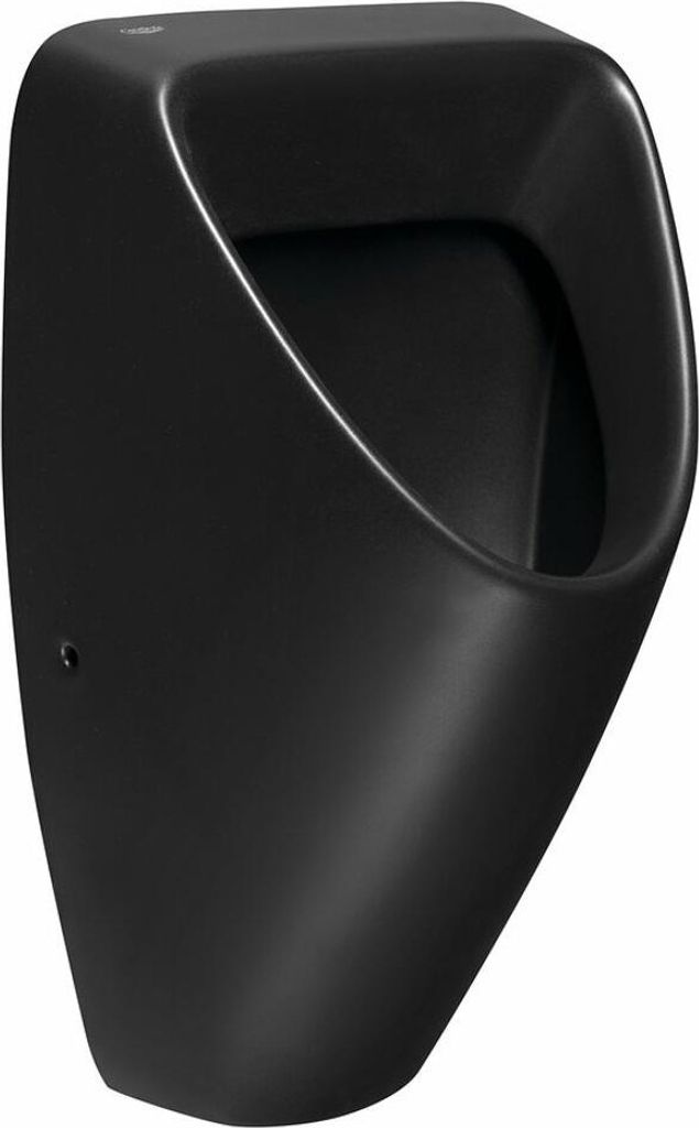 LUCI Urinal schwarz matt 31,5x55,5x26,5 cm, Abgang Produktbild 
