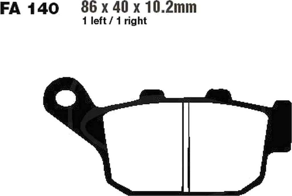 Plaquettes de frein arrière Buell M2 1200 Cyclone 1998-2002 par Pamoto