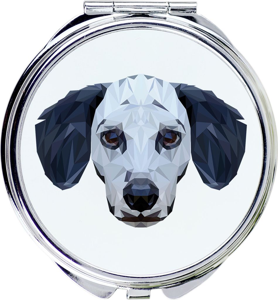 Dalmatiner, Dalmatinac - Spiegel mit Foto und geometrischem Aufdruck der Marke Art-Dog