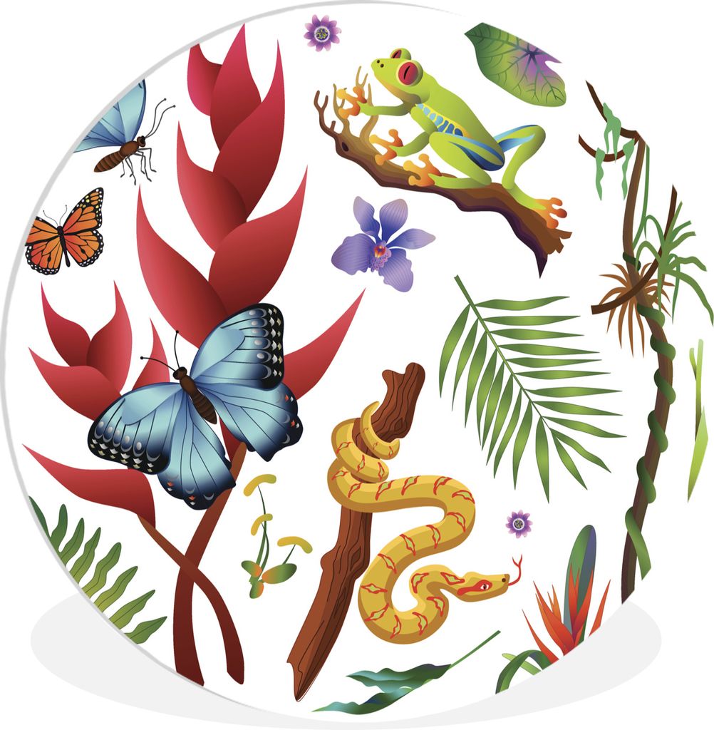 MuchoWow - Wand-Kreis - Wohnzimmer - Bild - Runde - Wanddeko - Dibond - Kunstdrucke