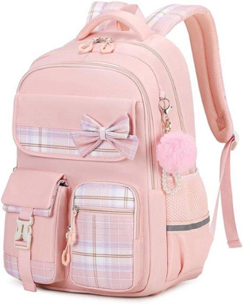 Schulrucksack Mädchen Wasserdichter Rucksack Jugendlicher Tagesrucksack Kawaii Diamant-Design Für 9-16 Jahre Mit Rollenriem