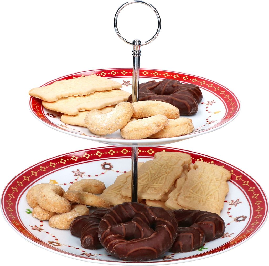 Etagere Weihnachtstraum 2-poziomowa porcelana Zdjęcie produktu 