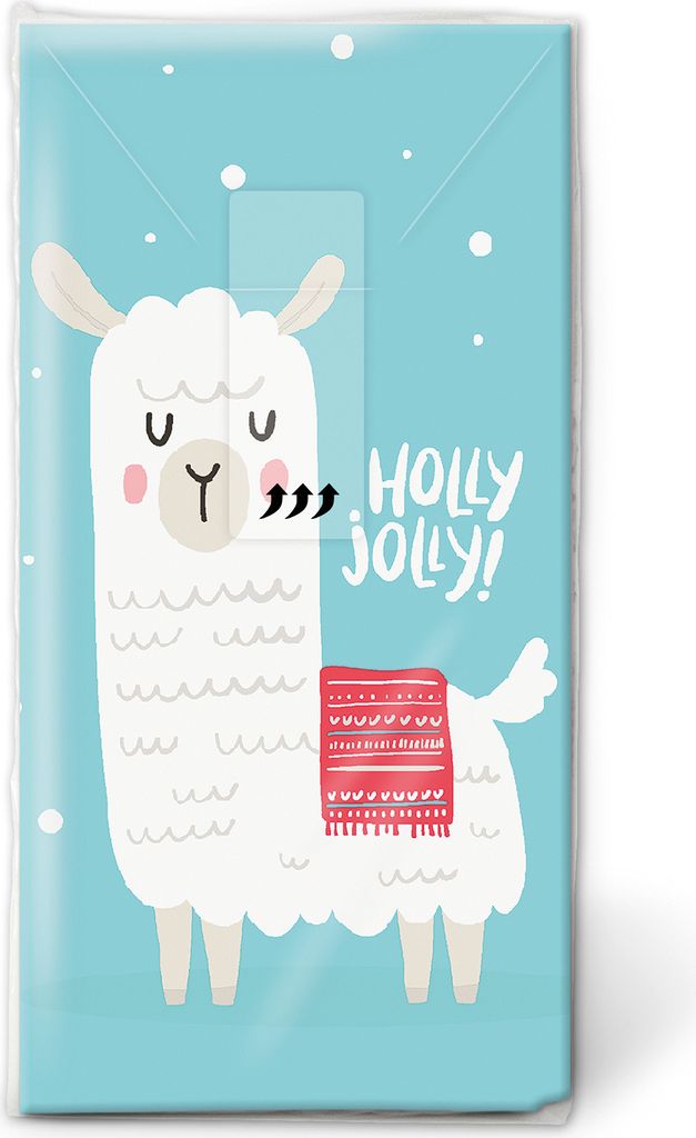 Paper + Design Holly jolly, Rot, Türkis, Weiß, Papier, Abbildung, 220 mm, 210 mm, 10 Stück(e)