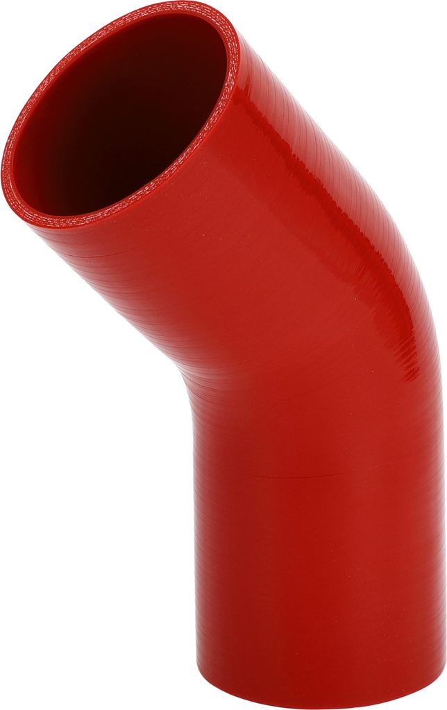 1 Stück 83mm/3,27" ID 120mm/4,72" Länge 45 Grad Roter Autosilikonschlauch Kühlmittelschlauch Universal