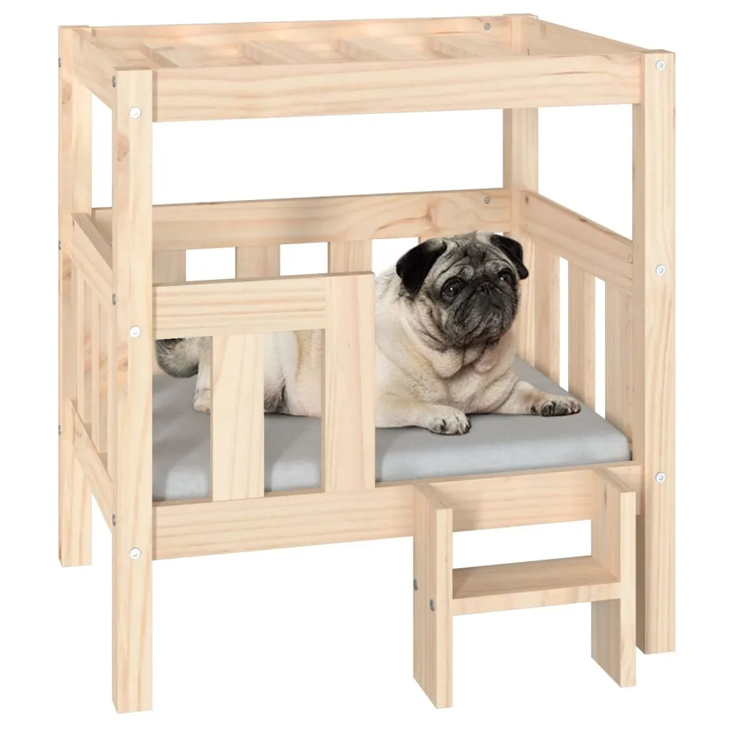 Letto per Cani Design Moderno vidaXL 65,5x50,5x70 cm Legno Pino - 4