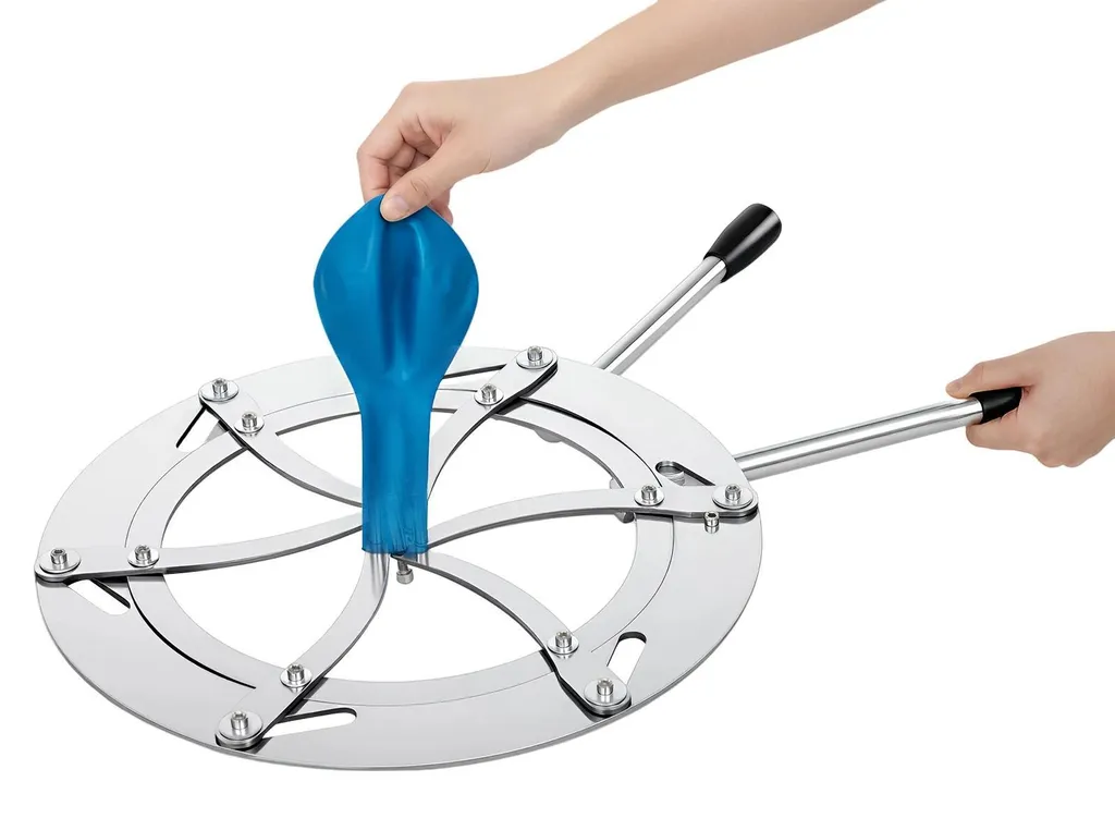 Ouvre-ballons en inox poli pour ballons Bobo et latex de 10 à 45 cm