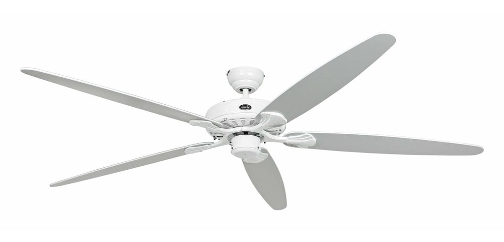 Deckenventilator mit Zugkette Classic Royal Weiß 180 Weiß / Lichtgrau