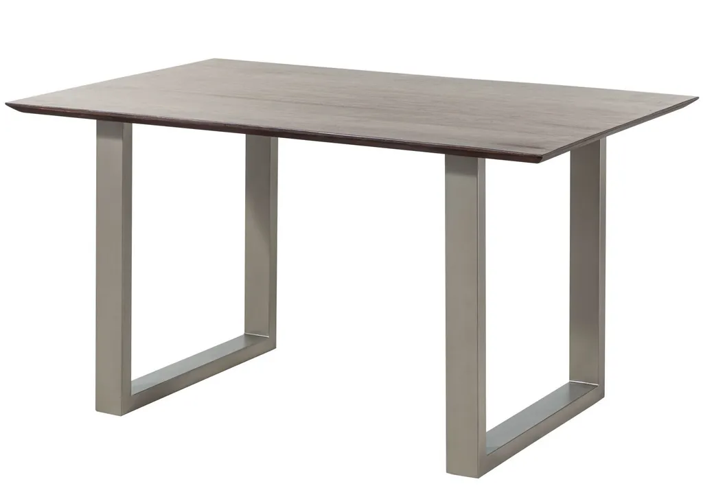 Table en bois d'acacia durable 140x90 cm résistante et facile à nettoyer