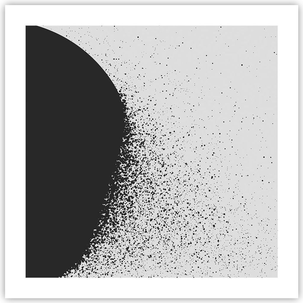 Poster - Poster ohne Rahmen - Abstraktion Schwarzweiß Geometrie - 50x50 cm - Wand Bild - Wanddeko - Wandbilder - Kunstposter - Wandposter - Bilder...