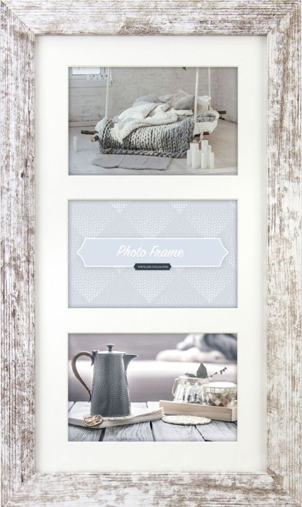 ZEP Nelson 6 weiß/braun 3x10x15 Holz Bilderrahmen 3Q V23106