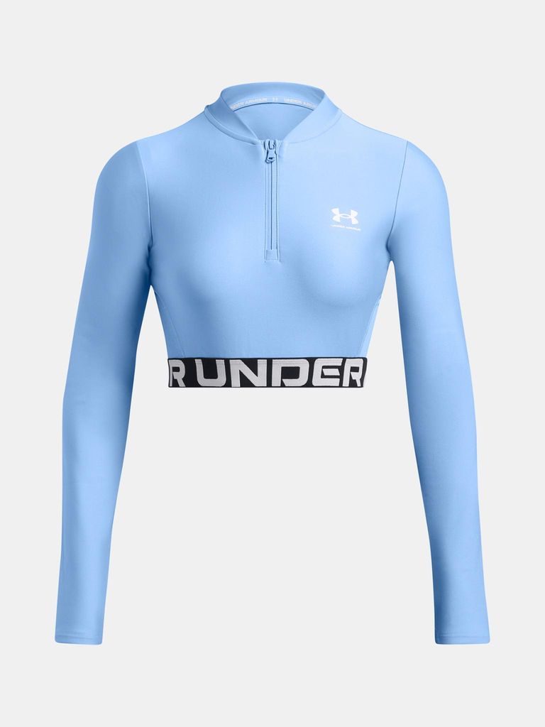Under Armour Heatgear Rib 1/4 Zip Ls T-Shirt für Damen 1388692-465__LG