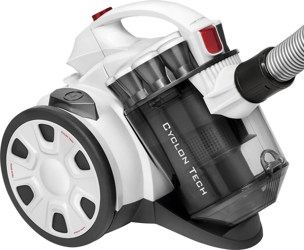 ProfiCare Staubsauger Beutellos für Parkett, Teppich, Fliesen, 700 Watt Bodenstaubsauger mit HEPA-Filter, Staubsauger ohne Beutel inkl. 3 Bürst...