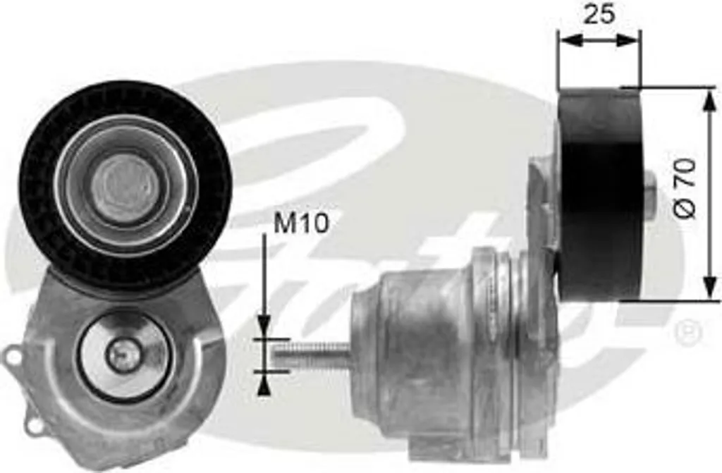 Tendeur de courroie d'accessoires compatible OE 55565570 pour Opel GM