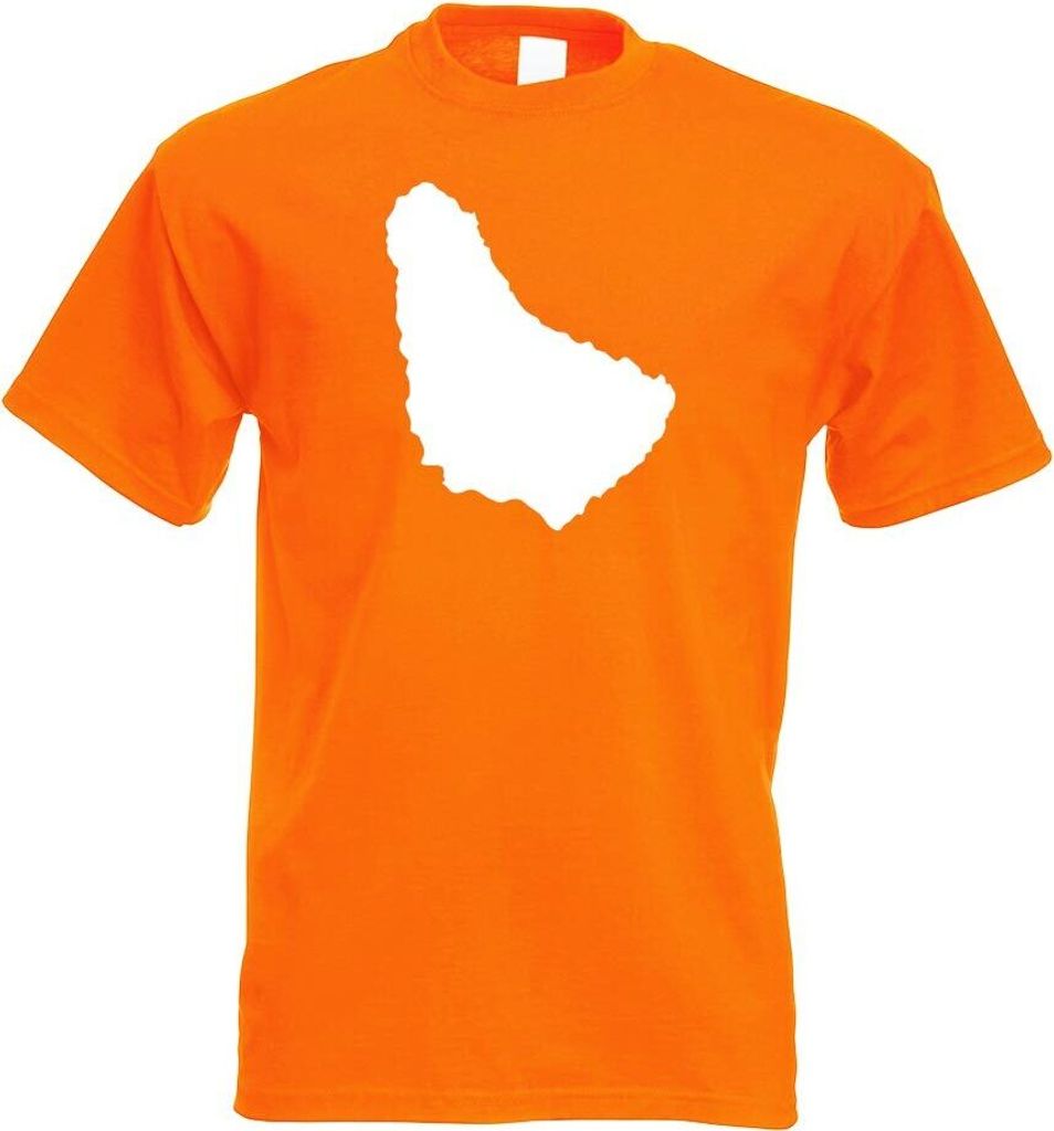 Kiwistar - T-Shirt - orange - Barbados Umriss Kontur Herren Funshirt Bedruckt Design Sprüche Spruch Motive - mit Motiv Bedruckt - Funshirt Design ...