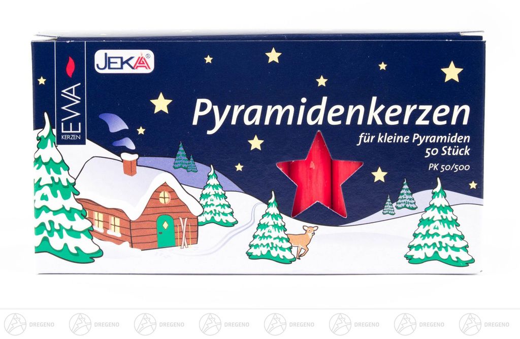 Hochwertige Pyramidenkerzen honigfarben - 2,0cm Durchmesser Produktbild 