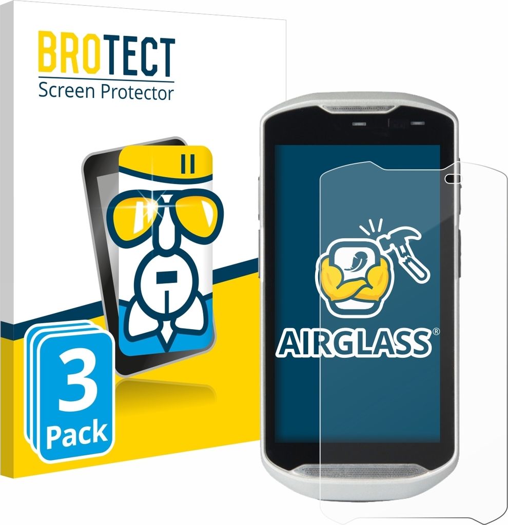 3x BROTECT Schutzglas für Zebra TC51 Schutzfolie Panzer Folie Glas Display Schutz klar