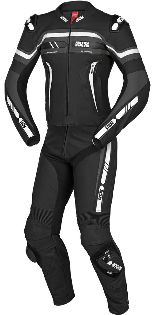 iXS-Kombi-Sport-LD-RS-700-2pc-schwarz-grau-weiss Größe: Produktbild 