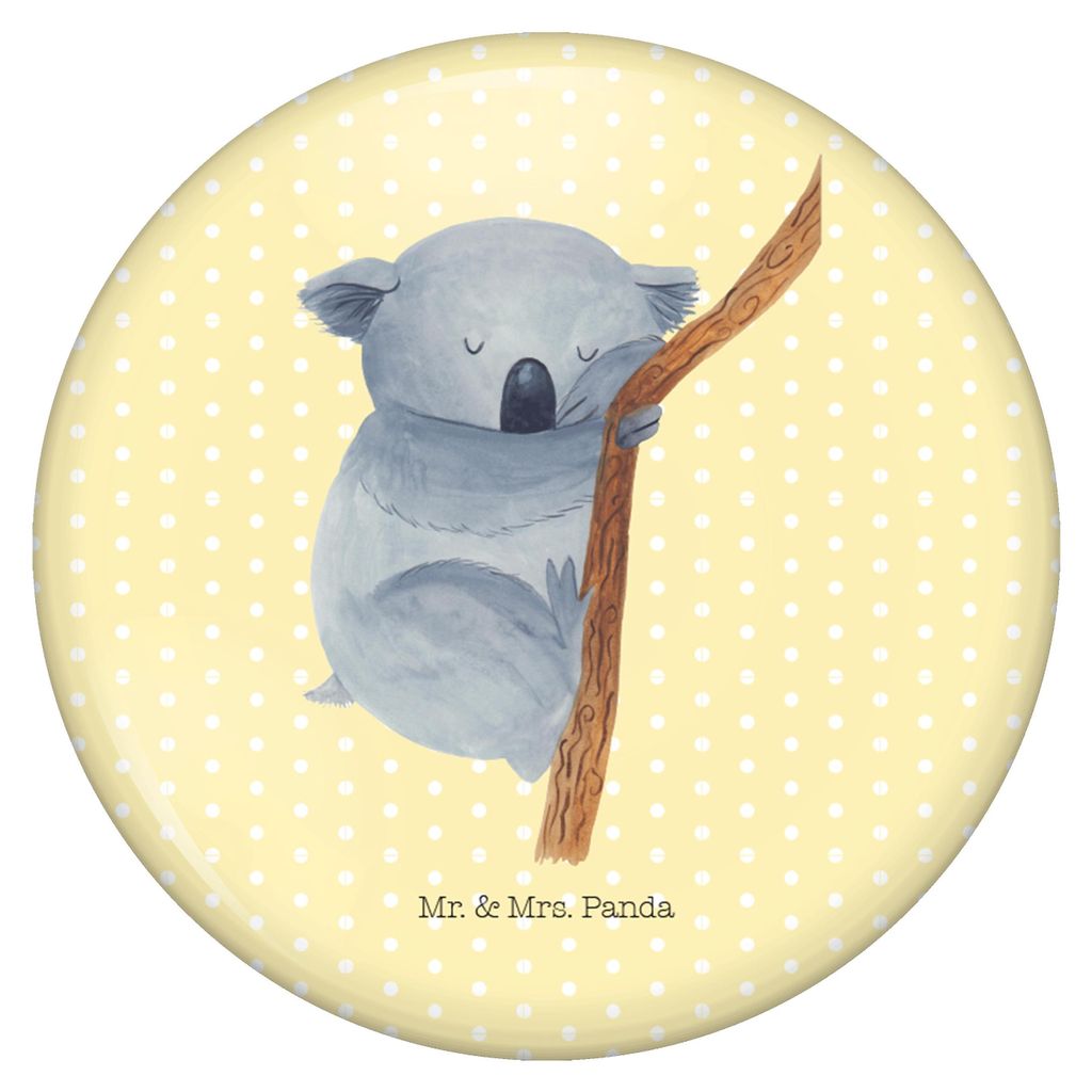 Mr. & Mrs. Panda Pin Koalabär - Gelb Pastell - Geschenk, Button, schlafen, Anstecker, Plakette, Bär, Badge, Koala, Fun-Button, Traumland, Lustige...