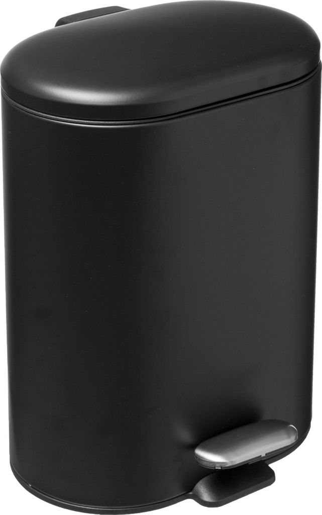 Soft close metall abfalleimer 6l "siliflex" schwarz - 5 five simply smart