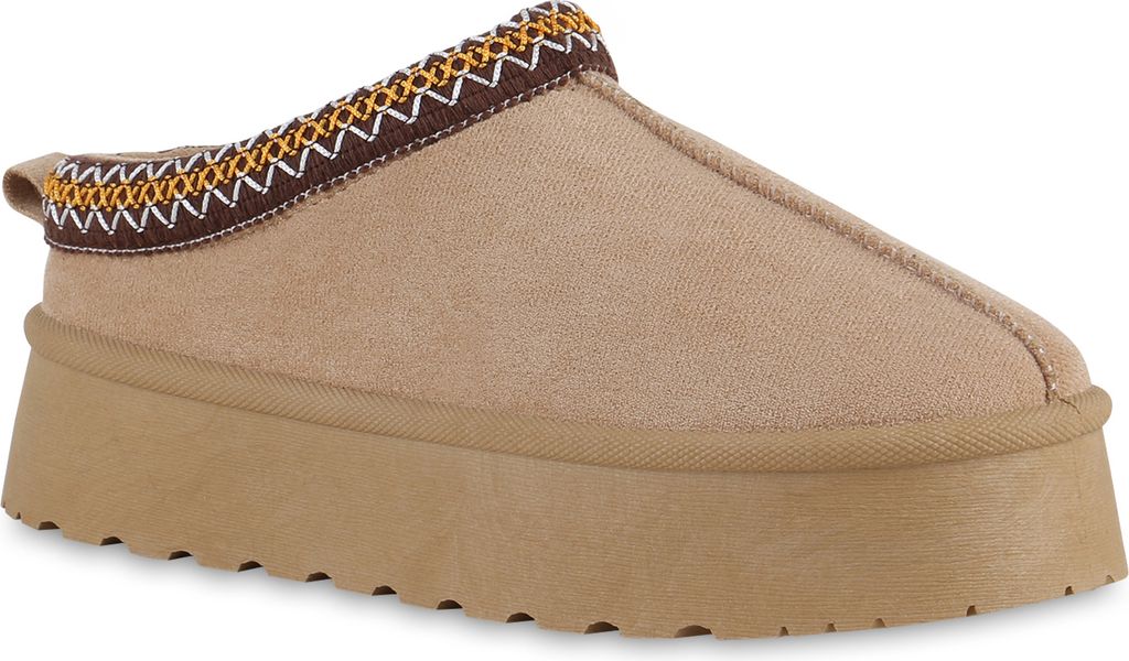 VAN HILL Damen Warm Gefütterte Pantoffeln Hausschuhe Produktbild 