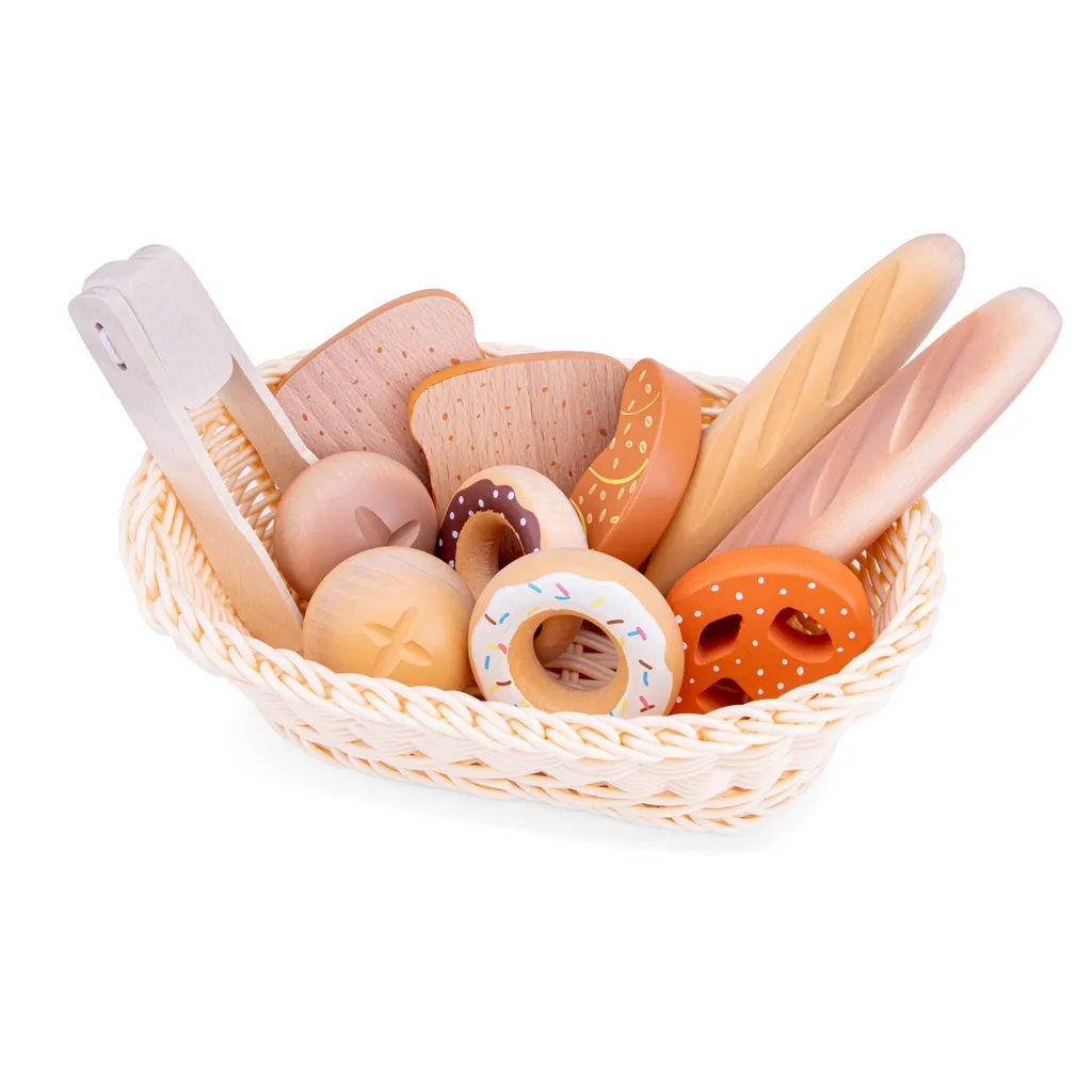 New Classic Toys Broodmandje - Panier à Pain Jouet en Tissu pour Enfant