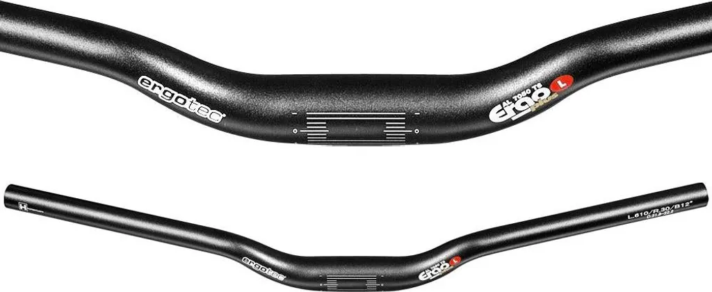 Cintre Ergotec Ergo plus S noir 31,8 x 570 mm, rise 30 mm confort