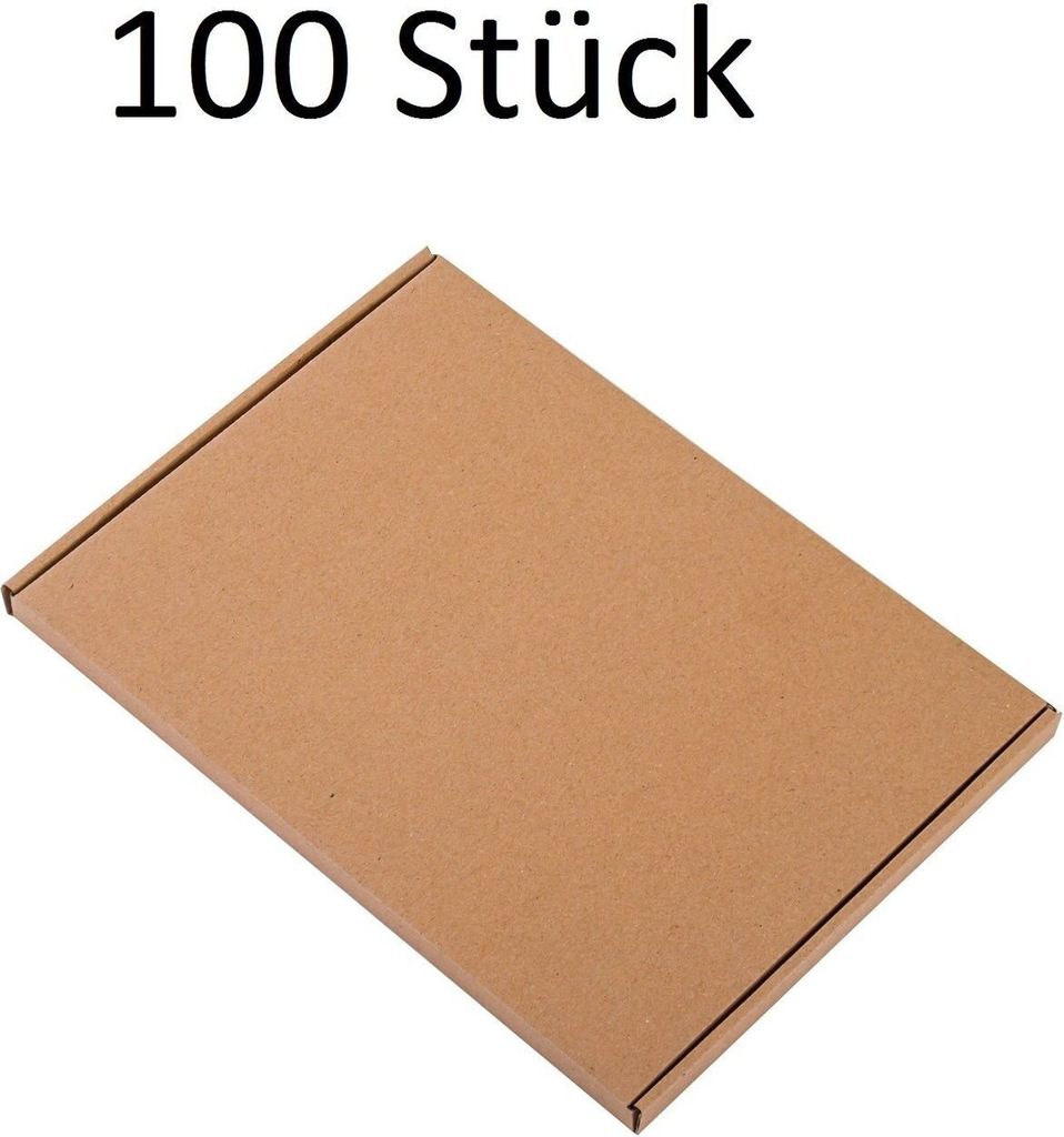 100 Stück Wellpapp-Faltkarton Versandpackung Versandkarton Pappkarton Faltpappe
