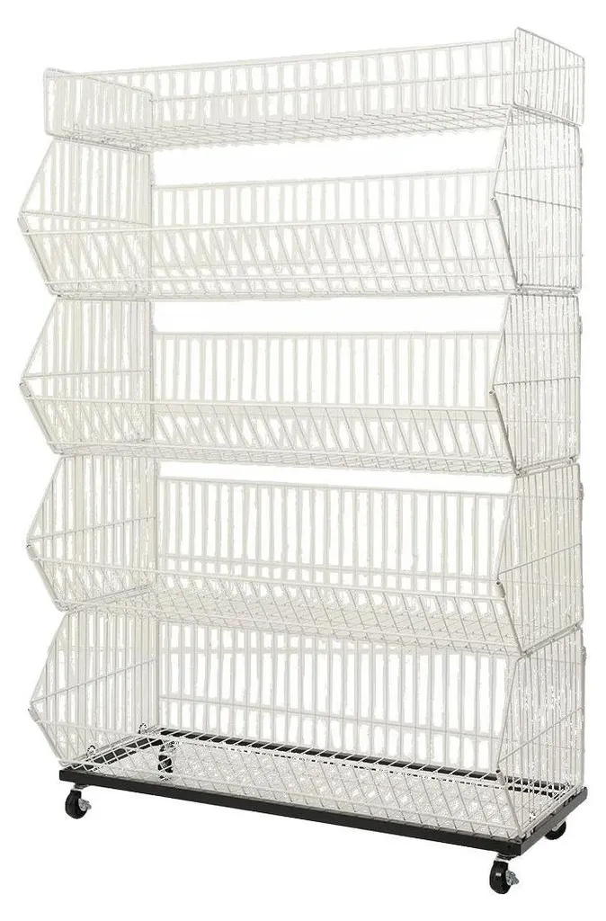 Étagère à paniers de rangement 5 niveaux 900x430x1360 mm charge 125kg