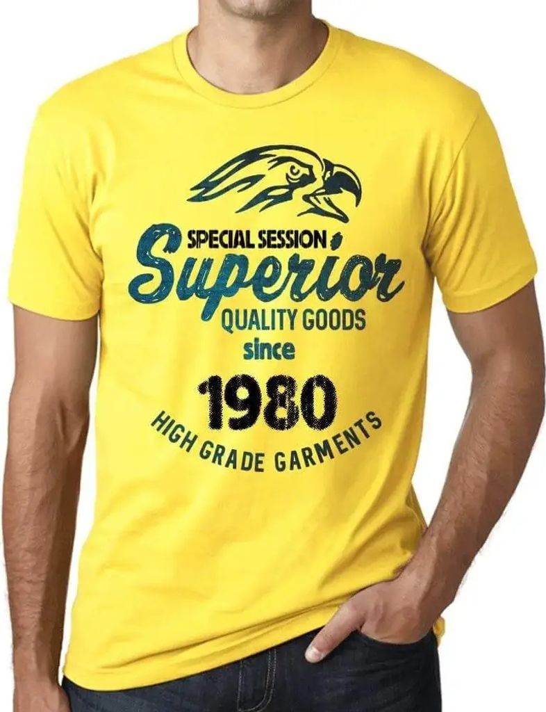 Herren Grafik T-Shirt Sondersitzung Hochwertige Waren seit 1980 – Special Session Superior Quality Goods Since 1980 – Geschenk 44. Geburtstag