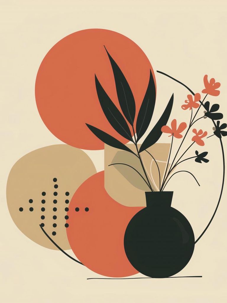 Plakat 75x100cm Vase mit Blumen