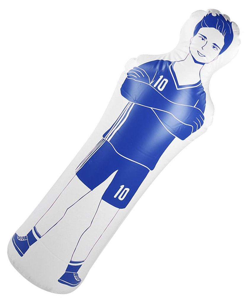 Aufblasbare Fußball Training Dummy Tumbler Fußball 0.35m PVC Boxen Boxsack 40x160cmBlau