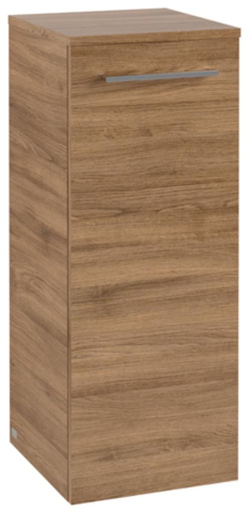 Villeroy & Boch Avento Seitenschrank, eine Tür, Anschlag rechts, 350x890x405mm, Griff chrom Glanz, A89501RH
