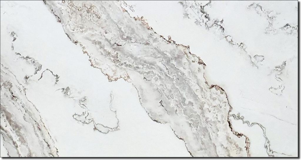 PVC Wandpaneel Wandfliesen Picasso in Marmor-Optik Hochglanz - 60x120cm