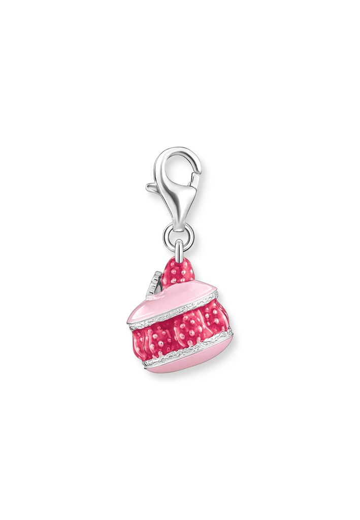 Ciondolo lampone macaron rosa argento Immagine del prodotto 