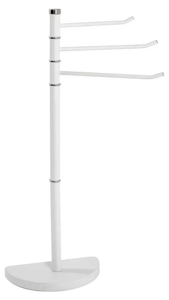 Porte-serviette en métal crème 89cm, structure robuste et modulable