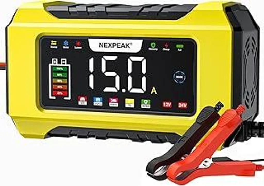NEXPEAK NC215: Caricabatteria per Barche, Camion e Camper 15A 12/24V