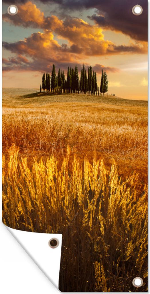 MuchoWow 30x60 cm Outdoor-Poster Gartendeko Sichtschutz Garten Poster für den Garten Toskana - Italien - Landschaft