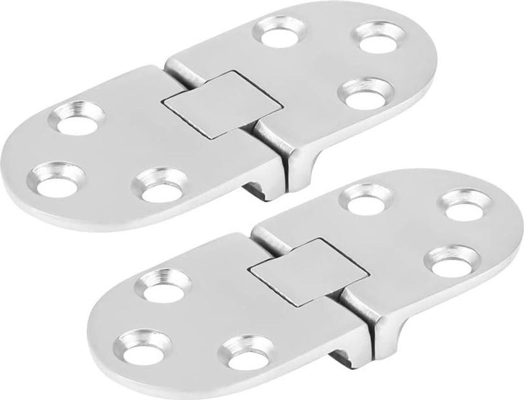 Allecto plus - Edelstahl-Türscharniere für Marinekabinentüren - Set von 2 - 66x30 mm